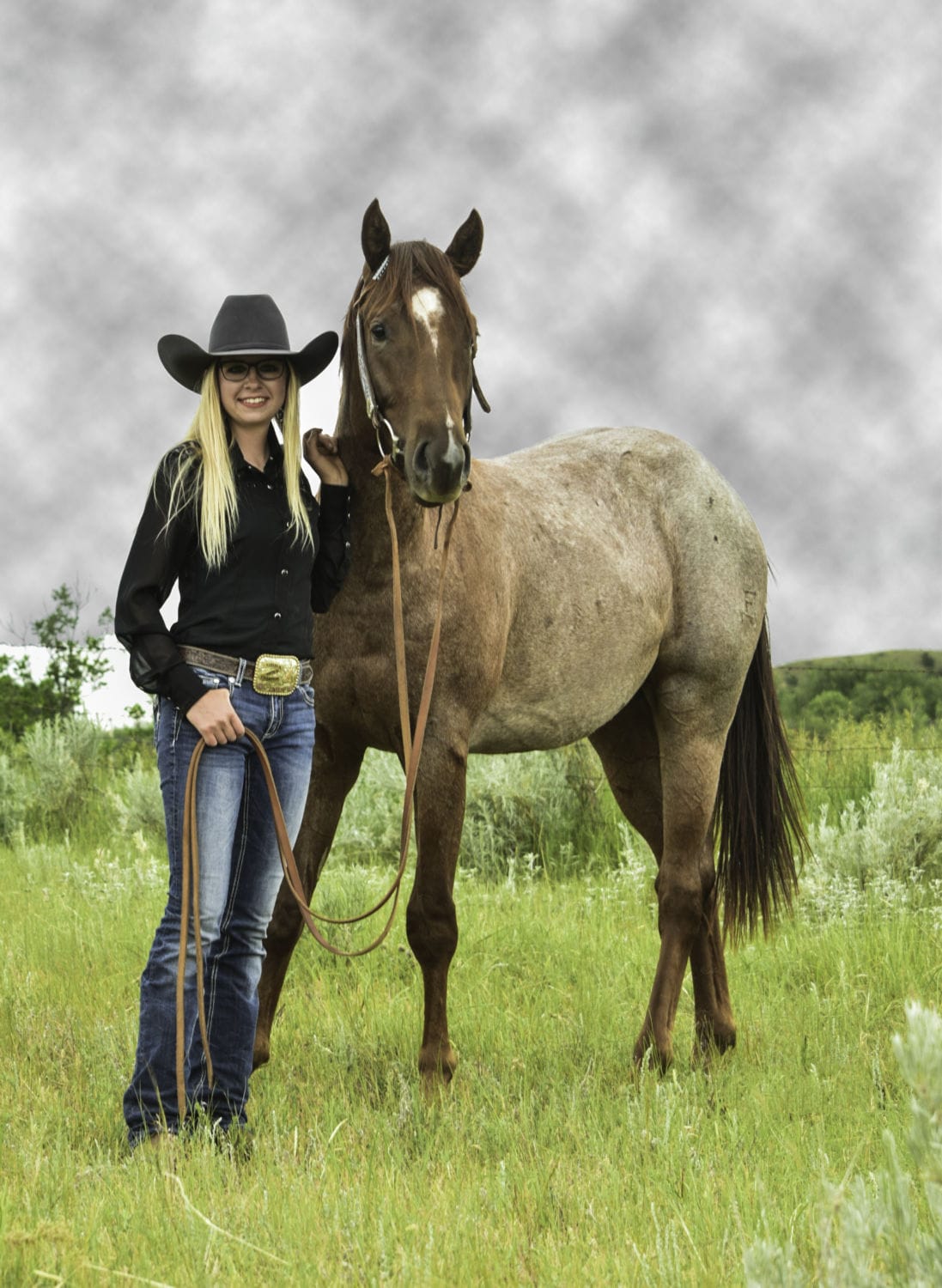 2018 Red roan stallion. Sire: Freckles Ta Fame. Dam: Streakin French Grey Streak of Fling x French TJ Grey