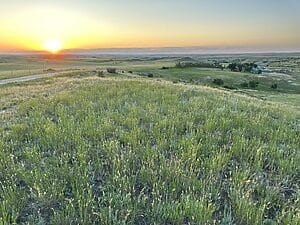 Beautiful sunset on the open plains