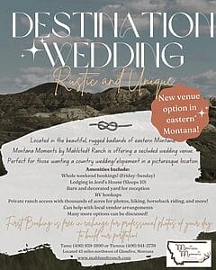 ranch wedding venue,montana wedding venue,rustic wedding venue,destination wedding venue